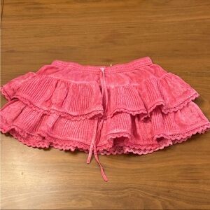 Muche Et Muchette Womens Coquette Tiered Mini Skirt pink Cotton Size One Size